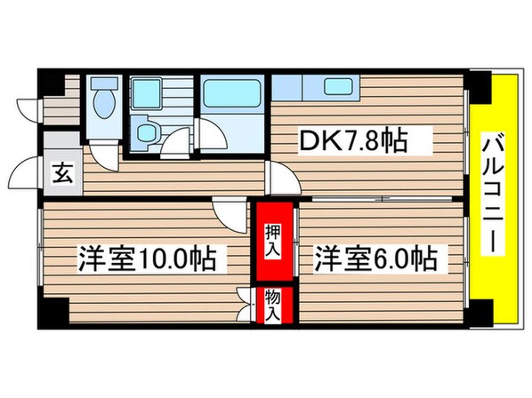 イエローハウス栄の物件間取画像